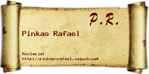 Pinkas Rafael névjegykártya